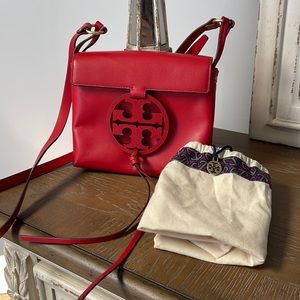 NWOT Red Tori Burch Shoulder Bag with Cloth Storage Bag